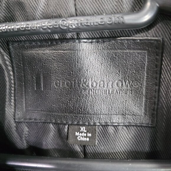 Mens Croft & Barrow Genuine Leather Black Jacket Blazer Lined 3-Button Size XL - Picture 2 of 7